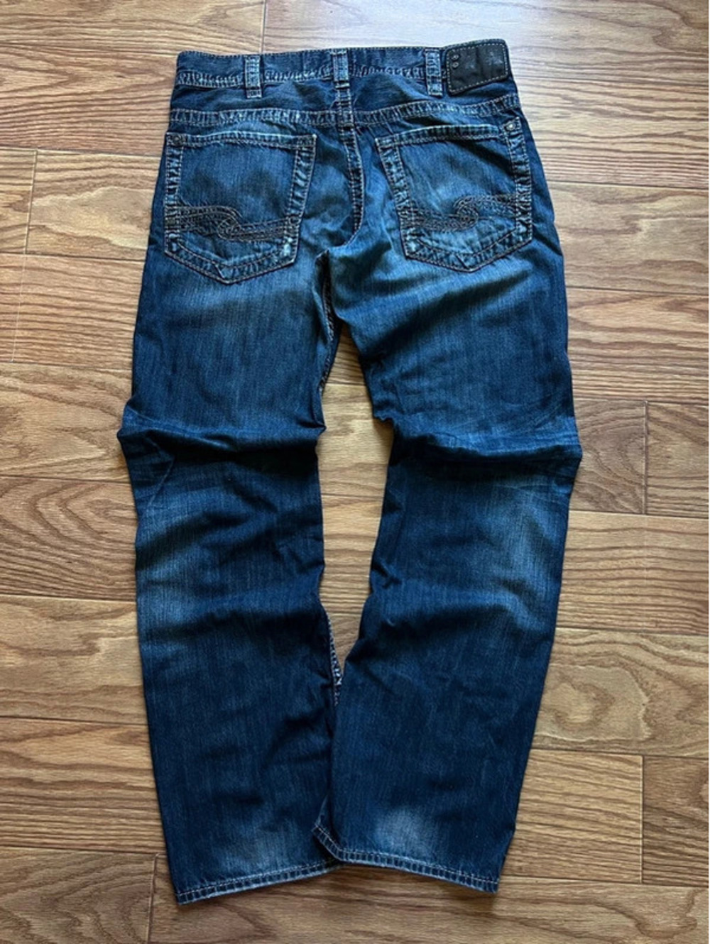 vintage silver grunge style y2k baggy jeans